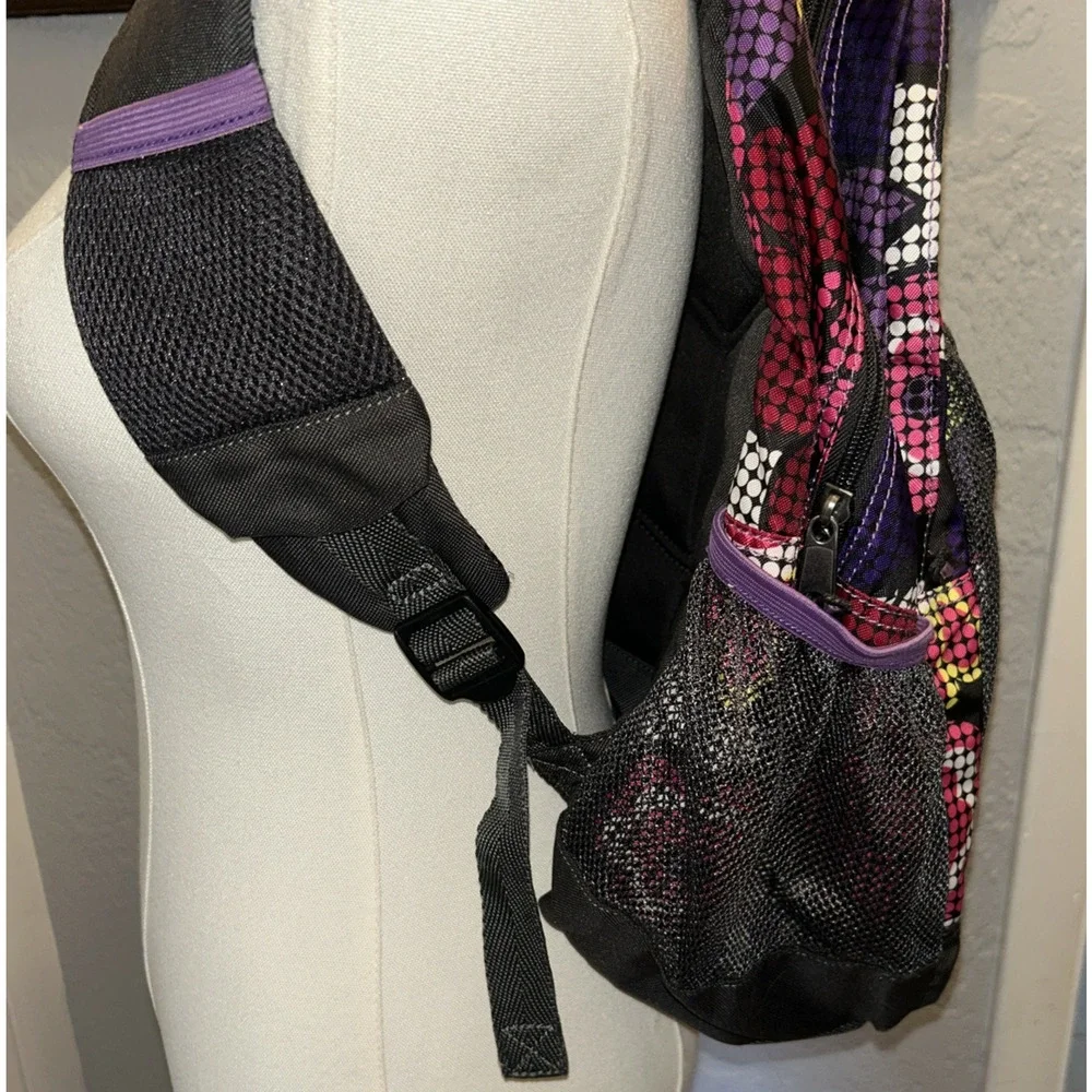 The Children's Place Backpack Floral Purple Multi Pockets Clean School Travel